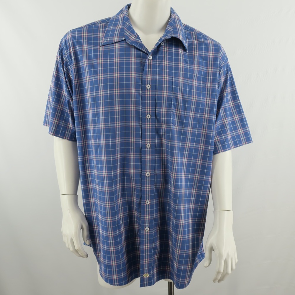 Onward Reserve Performance Men's Button Up‎ Shirt Size Large Blue Classic Fit